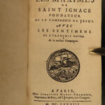 1683 Maxims of Saint Ignatius Loyola + Jesuit Saint Francis Xavier Sentiments