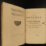 1683 Maxims of Saint Ignatius Loyola + Jesuit Saint Francis Xavier Sentiments