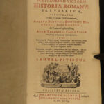 1696 Aurelius Victor Historia Romana Augustus Caesar Theodosius Dutch Pitiscus