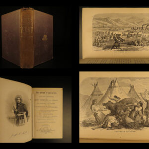 1870 America INDIANS Oregon Rocky Mountains Yellowstone River of West Victor