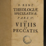 1741 1ed Thomas AQUINAS Philosophy & Commentary by Placido Renz Latin 6v SET