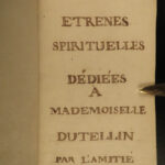 1781 BEAUTIFUL Handwritten Manuscript dedicated to a Mademoiselle Dutellin BIBLE