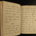 1781 BEAUTIFUL Handwritten Manuscript dedicated to a Mademoiselle Dutellin BIBLE