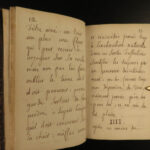 1781 BEAUTIFUL Handwritten Manuscript dedicated to a Mademoiselle Dutellin BIBLE