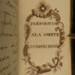 1781 BEAUTIFUL Handwritten Manuscript dedicated to a Mademoiselle Dutellin BIBLE