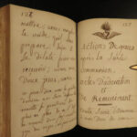 1781 BEAUTIFUL Handwritten Manuscript dedicated to a Mademoiselle Dutellin BIBLE