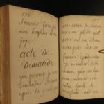 1781 BEAUTIFUL Handwritten Manuscript dedicated to a Mademoiselle Dutellin BIBLE