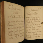 1781 BEAUTIFUL Handwritten Manuscript dedicated to a Mademoiselle Dutellin BIBLE