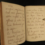 1781 BEAUTIFUL Handwritten Manuscript dedicated to a Mademoiselle Dutellin BIBLE