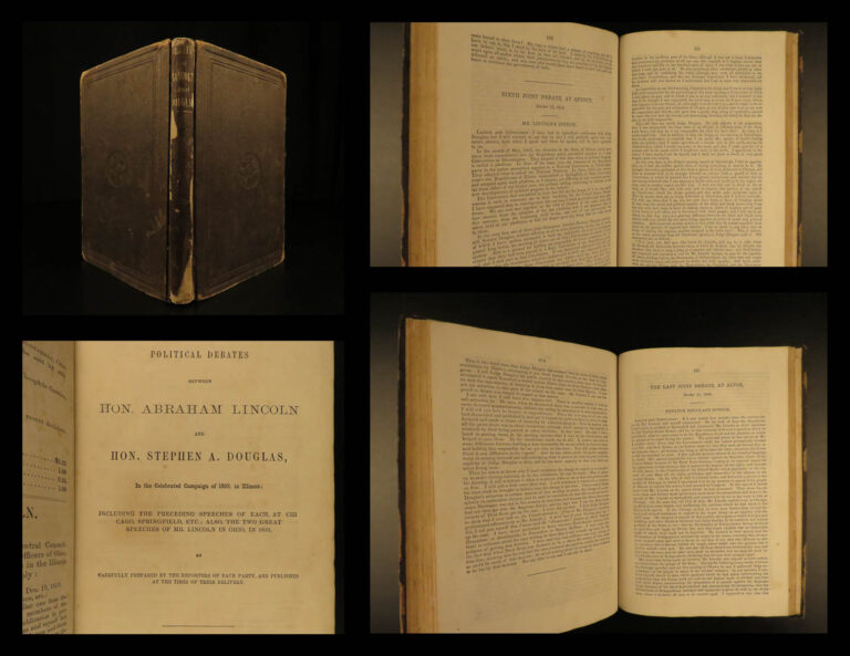 Image of 1860 DEBATES 1st ed Abraham Lincoln Douglas American Politics SLAVERY Abolition