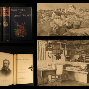 1886 Arctic Explorations 1ed Greely Voyages Lady Franklin Bay Expedition Map 2v
