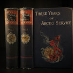 1886 Arctic Explorations 1ed Greely Voyages Lady Franklin Bay Expedition Map 2v