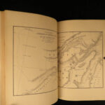 1886 Arctic Explorations 1ed Greely Voyages Lady Franklin Bay Expedition Map 2v
