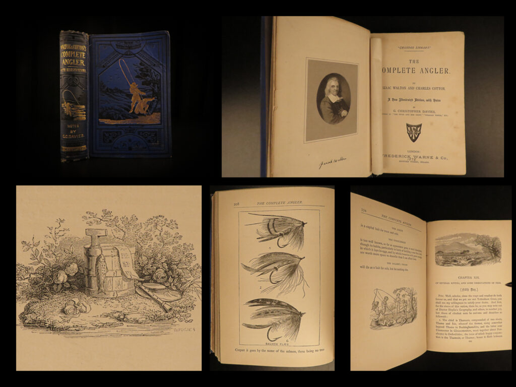 1878 fishing complete angler hunting angling fish trout cotton walton rivers | charles cotton and izaak walton’s ‘<em>the complete angler</em>’ was an important and extremely popular game and hunting book from 1653. Walton sought to celebrate the everyday fisherman and hunter, providing tips, tricks, and first-hand observations on fishing, and hunting through the lens of a conversation between two fictional anglers.   this 1878 british edition includes notes by c. C. Davies.