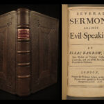 1678 Isaac Barrow Bible Sermons Against Evil Speaking Slander Mathematics Fame