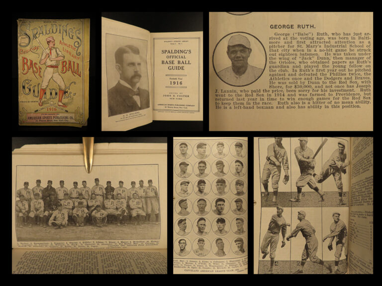 Image of 1916 1ed Spalding Baseball Guide BABE RUTH Cobb Hornsby Mathewson Honus Wagner