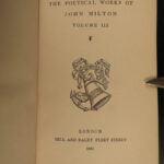 1866 John Milton Paradise Lost EXQUISITE BINDING Sonnets Psalms English Poems