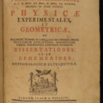 1756 PHYSICS Experiments Dutch Musschenbroek Isaac NEWTON Science MAP California