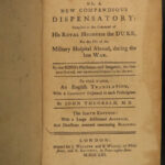 1761 MEDICINE War of Austrian Succession Theobald Dispensatory Cures Surgery