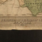 1839 HUGE Colton MAP of OHIO David Burr Geography Atlas Cincinnati 19x22in
