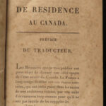 1833 Voyage to CANADA 1ed Irish Talbot Colonies Quebec MAPS Ships 3v French ed