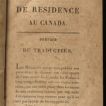 1833 1ed Irish Talbot Voyage to CANADA Colonies Quebec MAPS Ships 3v French ed