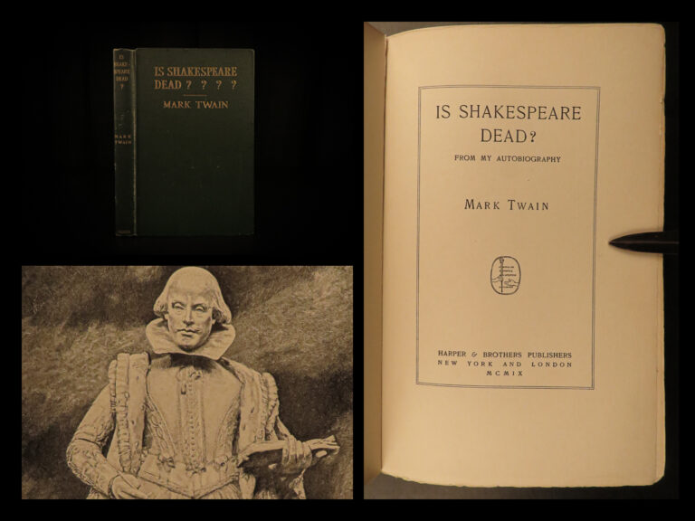 Image of 1909 1ed Mark Twain Is Shakespeare Dead? Francis Bacon Authorship Plays English