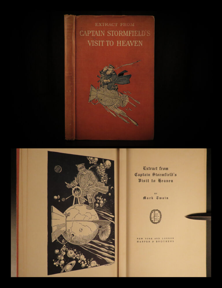 Image of 1909 1st ed Mark TWAIN Last Book Captain Stormfield’s Visit to Heaven