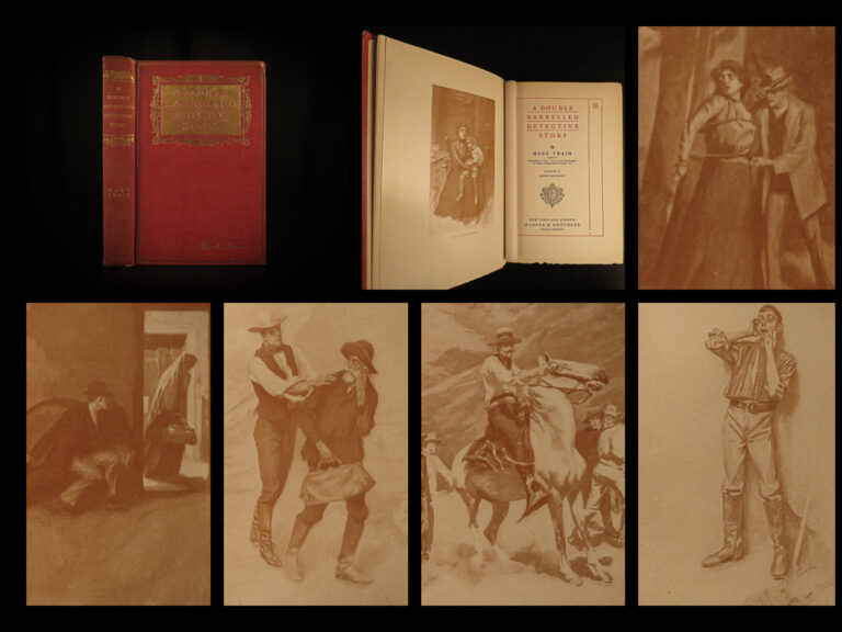 Image of 1902 1st ed Mark TWAIN Double Barrelled Detective Sherlock Holmes RARE