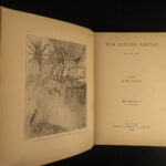 1894 1st ed Tom Sawyer Abroad Mark TWAIN Jules Verne Parody Illustrated Africa
