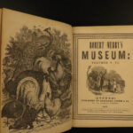 1841 Robert Merry Museum American History Voyages Indians Egypt Dinosaurs 9v SET