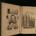 1870 1ed Life in Utah MORMON Polygamy INDIANS Beadle Map Salt Lake LDS Mormonism