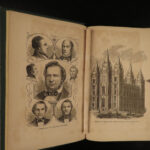 1870 MORMON 1ed Life in Utah Polygamy INDIANS Beadle Map Salt Lake LDS Mormonism