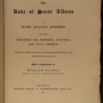 1881 Book of Saint Albans FISHING Hunting Compleat Angler RARE Juliana Berners