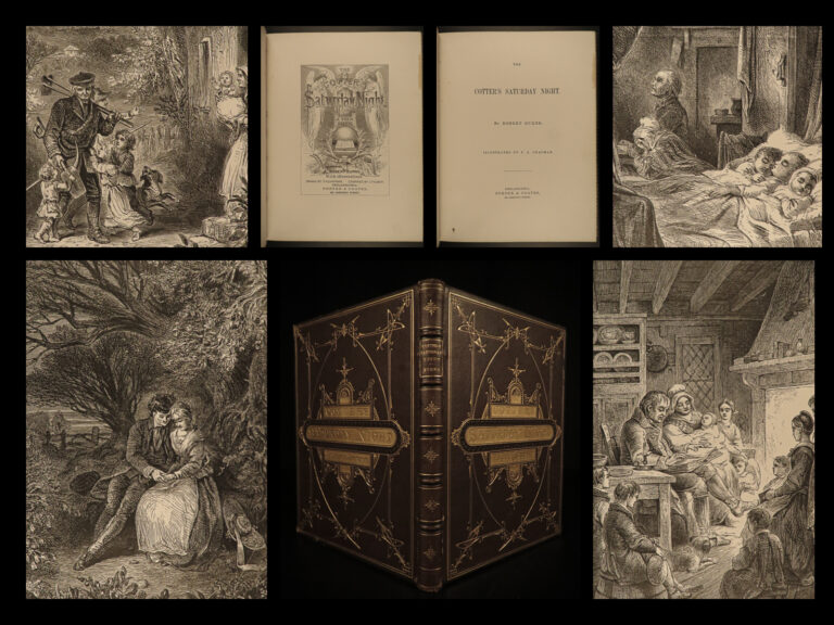 Image of 1872 EXQUISITE Robert Burns Cotter’s Saturday Night Scottish Poetry Scotland