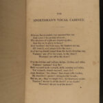 1830 Sportsman 1ed Vocal Cabinet HUNTING Songs & Poems Fishing Cricket Archery