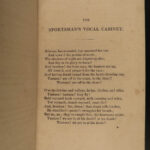 1830 1ed Sportsman Vocal Cabinet HUNTING Songs & Poems Fishing Cricket Archery