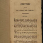 1818 Life of Patrick Henry Colonial Americana Politics Government Speeches Law