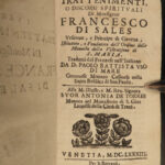 1683 Saint Francis de Sales Catholic MYSTICISM Bible Italian Venice Woodcuts