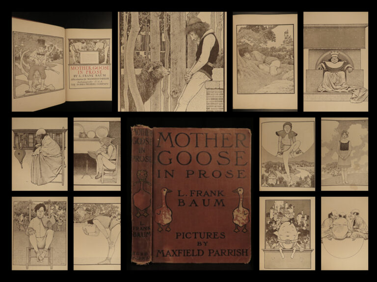 Image of 1905 Mother Goose by L Frank Baum Nursery Rhymes Parrish ART Illustrated Fantasy