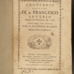 1793 Francis Xavier JESUIT Missionary Miracles ART Catholic Italian Massei RARE