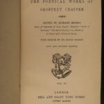 1880 Geoffrey CHAUCER Poems Canterbury Tales Assembly of Foules Aldine Poets 6v