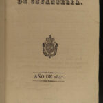 1841 Spanish Military Instructions SPAIN Royal Guard Infantry Mexico Texas War
