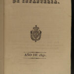 1841 Mexico Texas War Spanish Military Instructions SPAIN Royal Guard Infantry