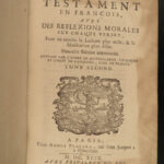 1699 Pasquier Quesnel French BIBLE & Commentary Jansenism Catholic 4v BANNED