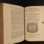 1699 Pasquier Quesnel French BIBLE & Commentary Jansenism Catholic 4v BANNED