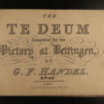 1840 HANDEL Dettingen Te Deum Classical Music Austrian Succession WAR