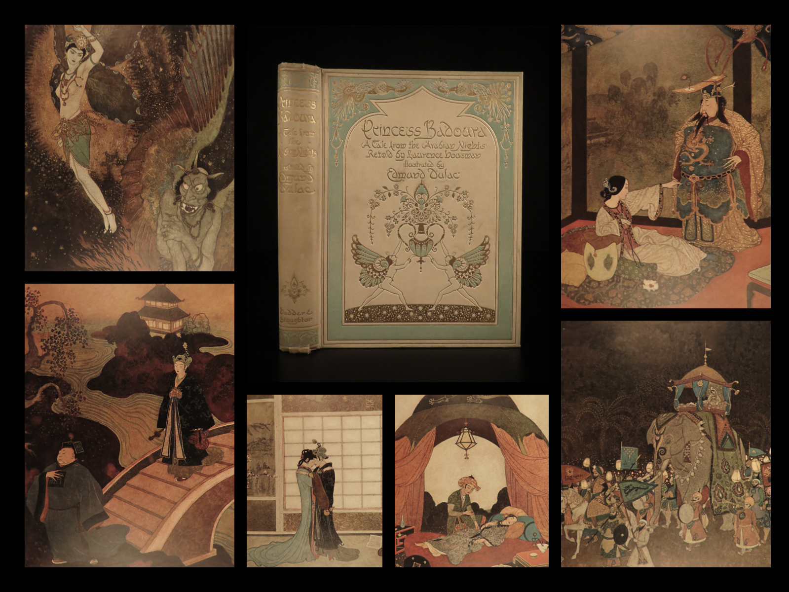 1ed Badoura Illustrated Aladdin Nights Housman ART Antiquarian | Dulac 1913 Princess Schilb Arabian