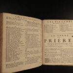 1728 Huguenot BIBLE Psalms of David Beza & Clement Marot French Music Chant