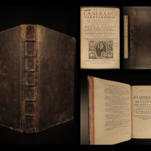 1648 RARE Lanfranc 11th c. Archbishop of Canterbury Metaphysics Philosophy FOLIO